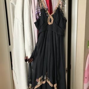 Rebecca Taylor size2 silk dress embellished detail